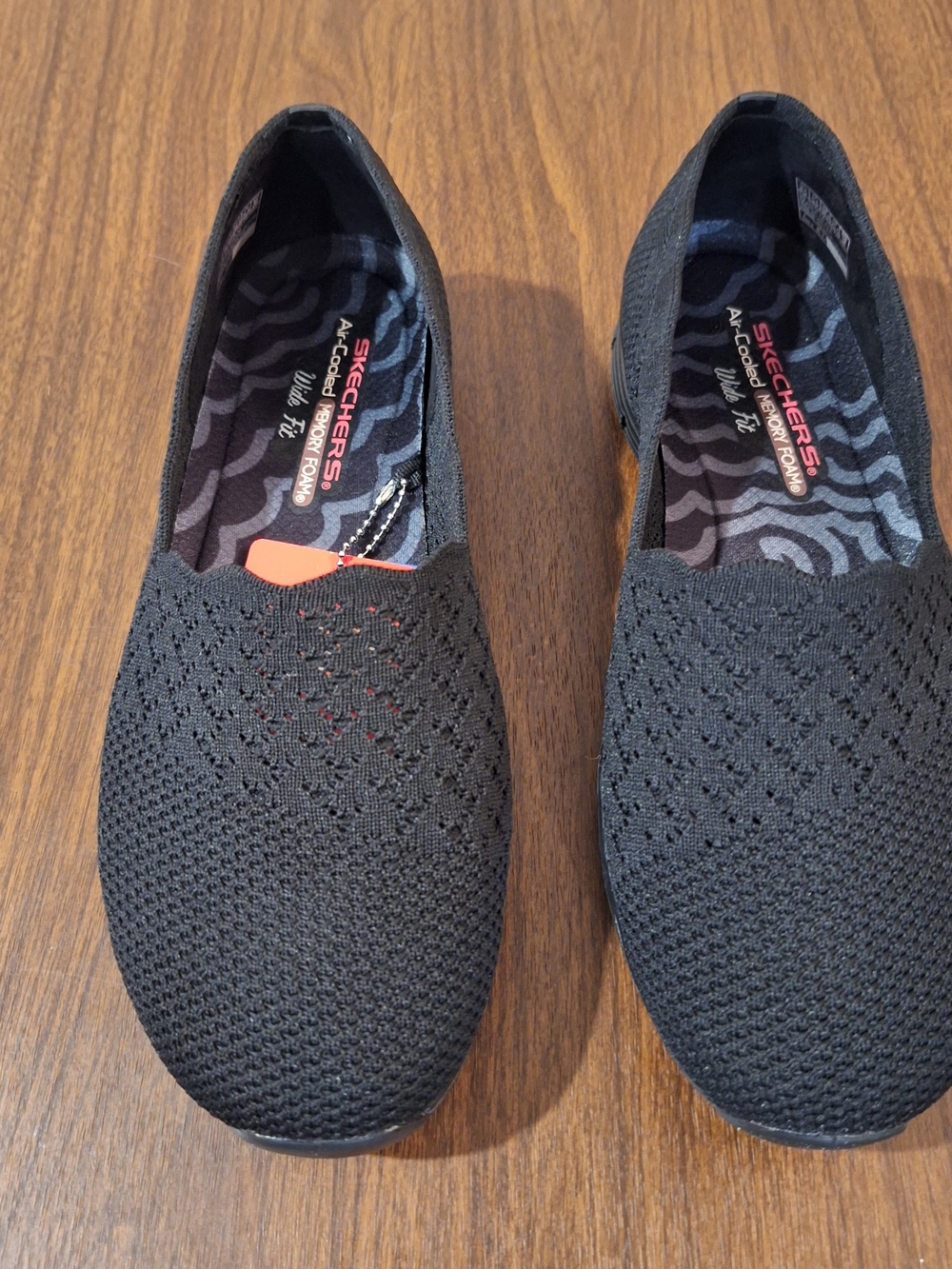 Skechers Women’s Black Slip-On Knit Flats